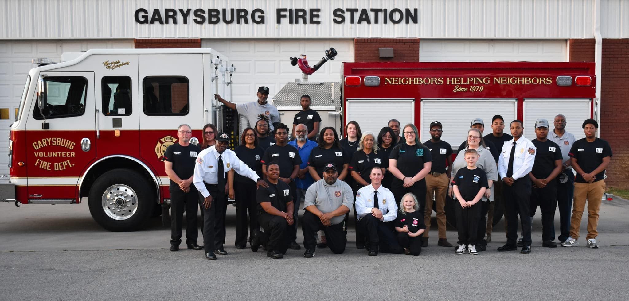 The Garysburg Volunteer Fire Department crew